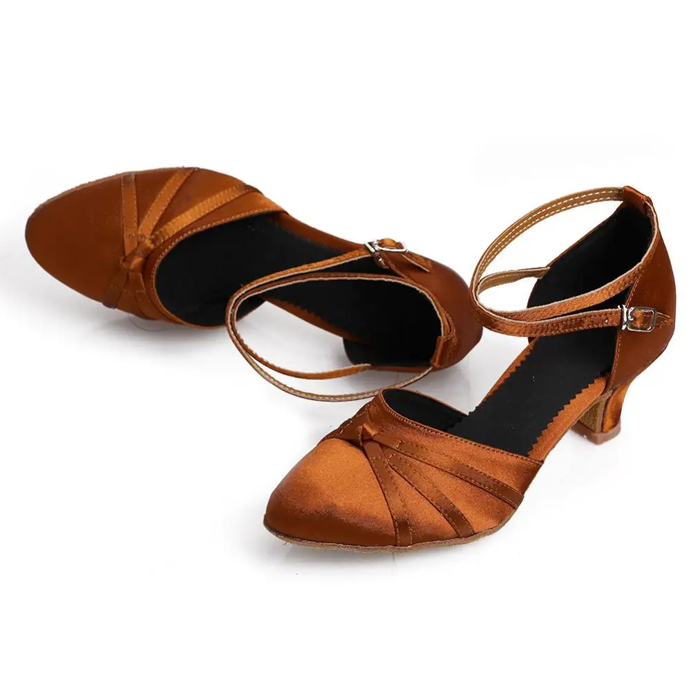 Атласные туфли для танцев 4 стиля женские на высоком каблуке 5 см|modern dance shoes|dance