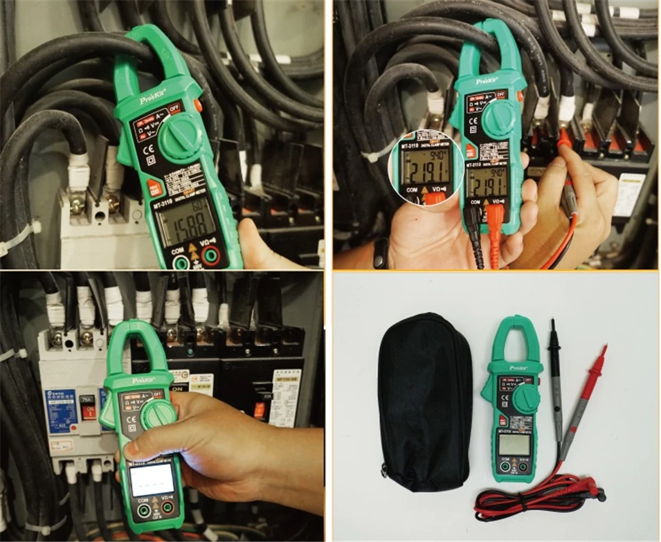 2018 Pro'skit MT 3110 умный клещи двойной экран цифровой дисплей мультиметр Амперметр
