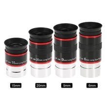 Profissional telescópio astronômico ocular 1.25 polegada 68 graus grande angular ocular planetária lente olho 6mm/9mm/15mm/20mm