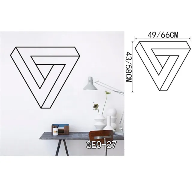 Diamond Shape Geometry Vinyl Decals Geometric Wall Sticker Home Modern