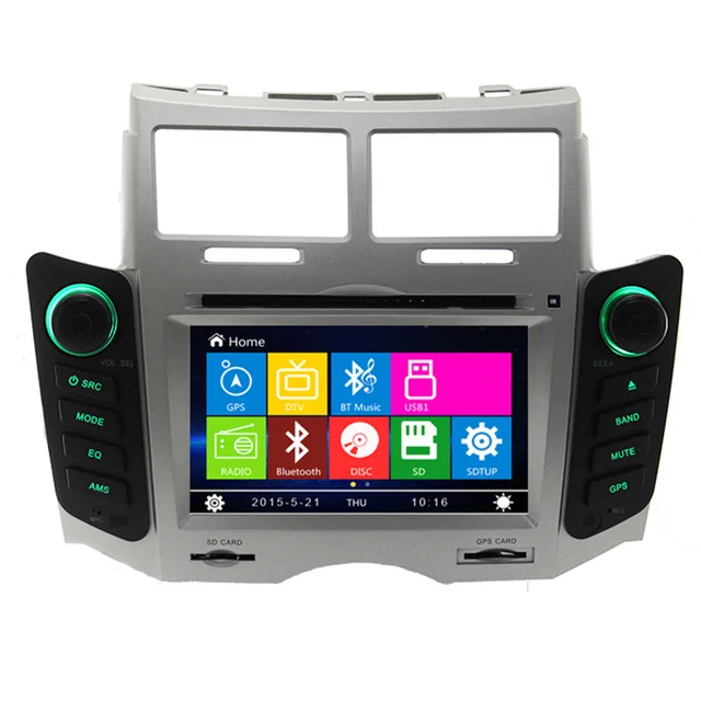 Free Shipping Car DVD player For Toyota Yaris 2005 2006 2007 2008 2009 2010 2011 GPS navigation ...