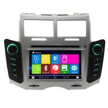 Free Shipping Car DVD player For Toyota Yaris 2005 2006 2007 2008 2009 2010 2011 GPS navigation System Bluetooth Ipod TV Silver