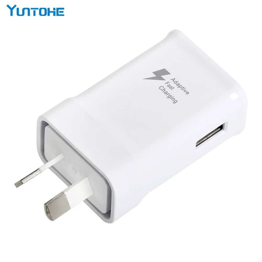 

High Quality 5V 2A Adaptive Fast Charging Charger Adapter AU plug for Samsung s6 s7 S8 Plus edge no logo 9V 1.67A 100pcs/lot