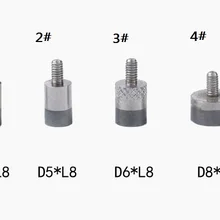 4pcs M2.5 tungsten steel flat surface head Dial gauge probe, needle tip probe for dial indicator,height measuring needle height