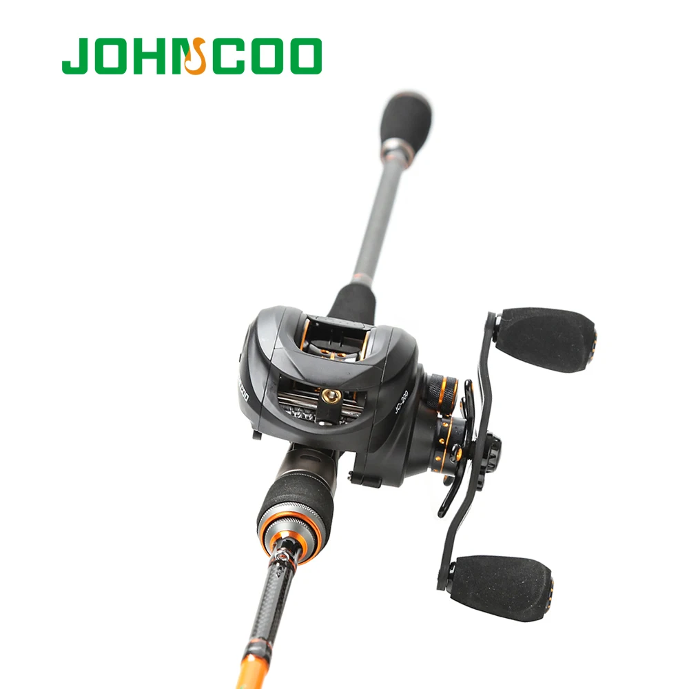 2.1m Fishing rod Combo with baitcasting Reel Test 7-21g Carbon Casting rod + Carbon reel 6.3:1 165g high Quality Fishing rod set