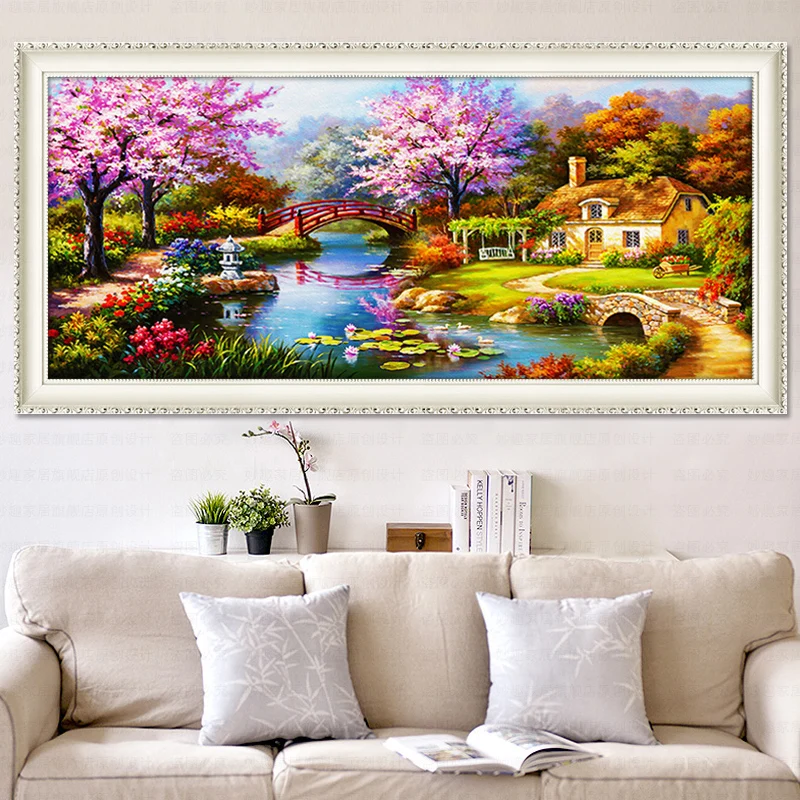 

Big siz picture painting, full diy diamond embroidery mosaic making , 5d diamond painting round rhinestone crystal crafts