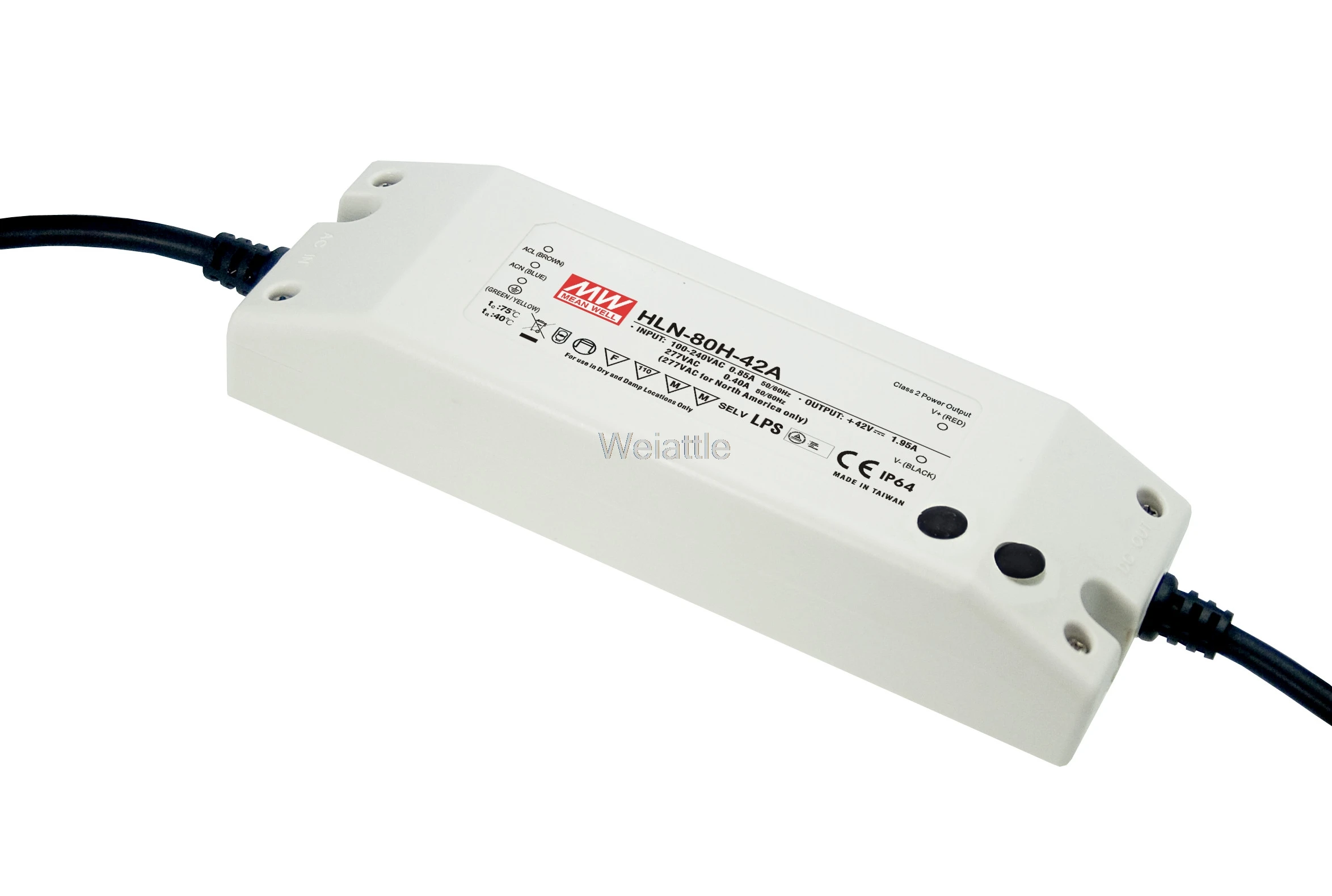 

MEAN WELL original HLN-80H-48B 48V 1.7A HLN-80H 48V 81.6W IP67 Single Output LED PMW Dimming Driver Power Supply B type