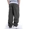 MFERLIER Loose Spring Summer Cargo Pants Men 5XL 6XL 7XL Plus Size Pants 4 Colors 5