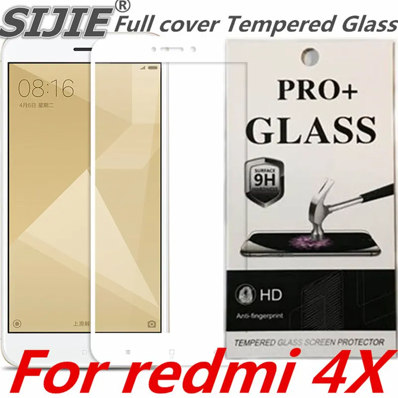 

Full cover Tempered Glass For redmi 4X 4 Global version Screen protective 5 inch smartphone 9H on 2GB 16GB 3GB 32GB toughened