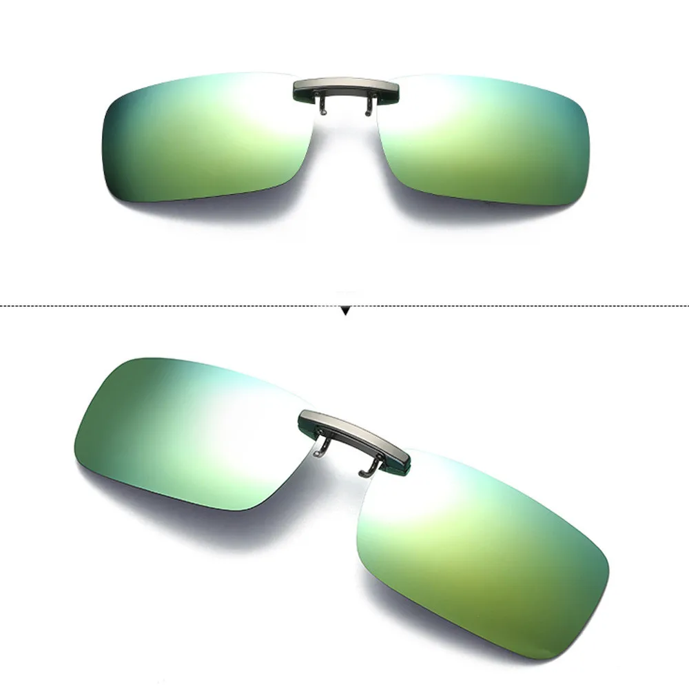 Съемный для водителя очки ночного видения линзы вождения металла Поляризованные клип на очки солнцезащитные очки анти-УФ очки p# Dropship
