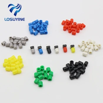 

100pcs/lot Red Black Yellow Blue White Gray Plastic Cap Hat for 6*6mm G61 Tactile Push Button Switch Lid Cover