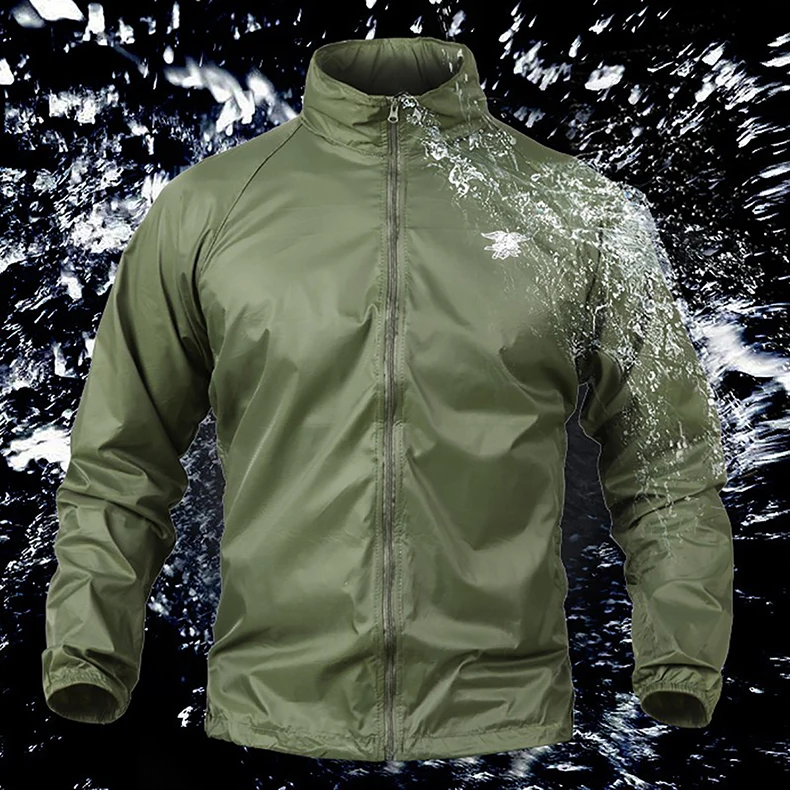 Куртка мужская Военная армейская куртка летняя быстросохнущая легкая тонкая водонепроницаемая ветрозащитная куртка размера плюс для охоты, рыбалки, походов