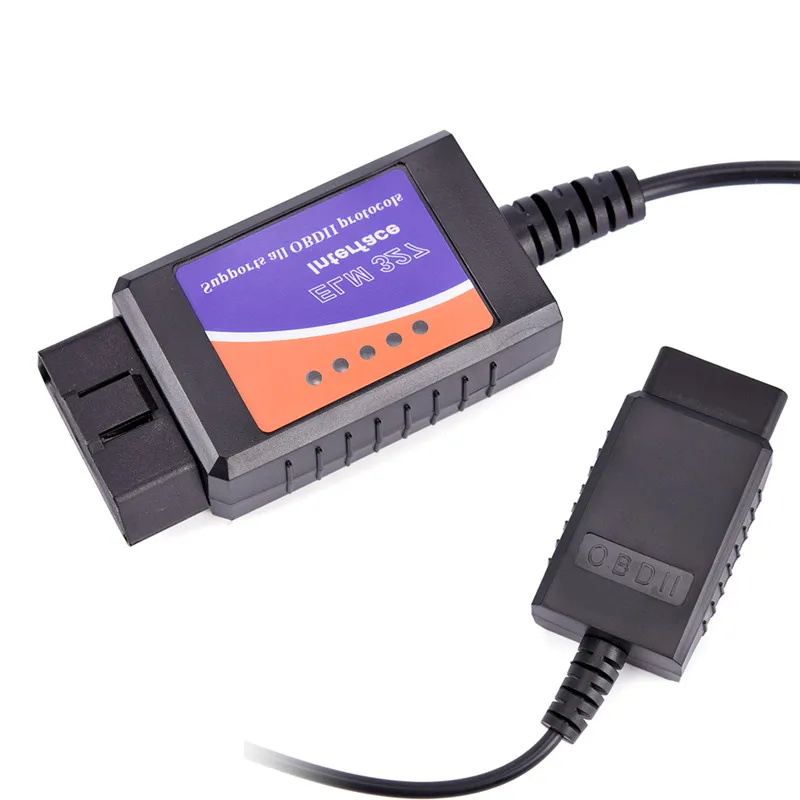 Высокое качество ELM327 USB черный кабель OBD2 автомобильный диагностический сканер для Windows PC компьютер