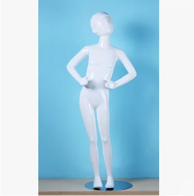 New Top Quality Fiberglass Child Mannequin Gloss White Child Manikin Hot Sale