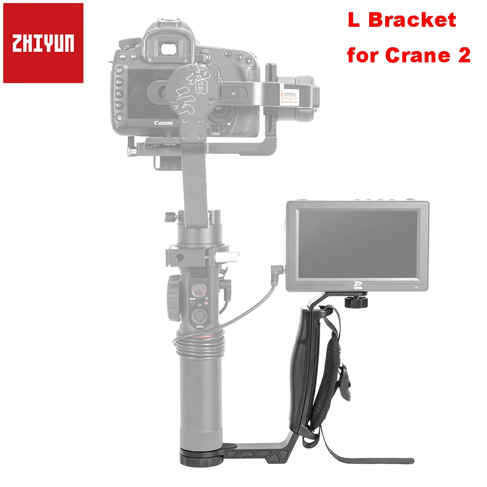 Zhiyun Official Crane 2 Gimbal Accessories L Bracket TransMount Mini Dual Grip for LED Light/Microp