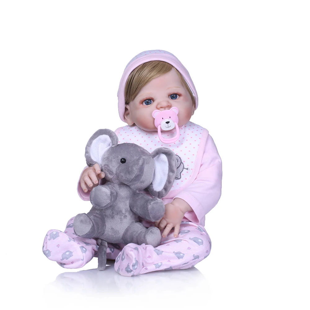 

NPKCOLLECTION 57cm Full Silicone Reborn newborn Doll Toys Realistic bebe alive stylish popular birthday present bonecas toys