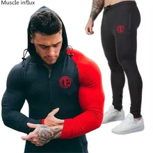 2018 New Fashion Winter Men Set Sporting Suit Hooded Jacket+Pant Sportswear Thick Sweatsuit Set Tracksuit For Men