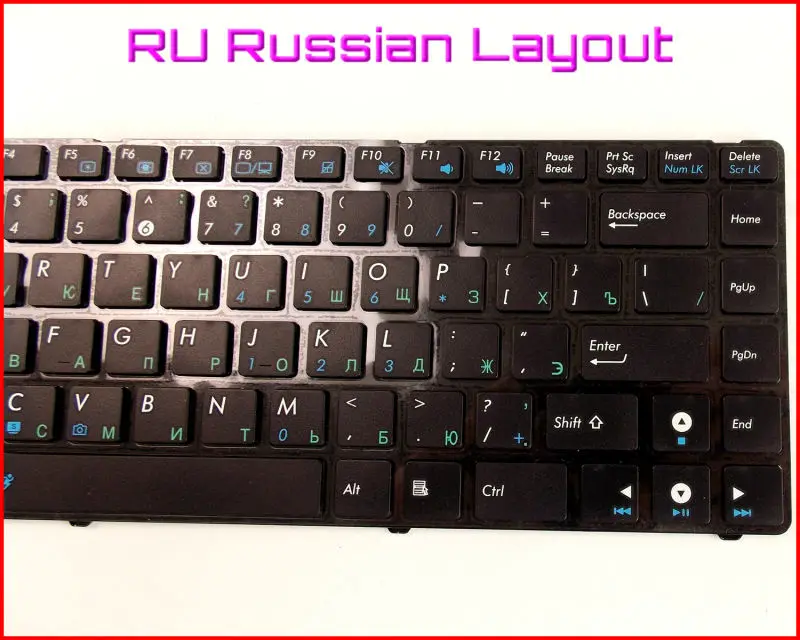 Новая российская клавиатура версия для ASUS X42DE X42JE X42JV X42DQ P42Z P42J P43 P43S P43SJ N43EI N43E ноутбука с черной рамкой