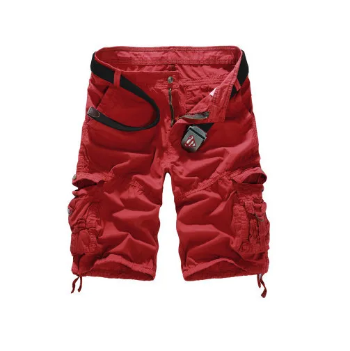 Для отдыха на открытом воздухе летние мужские пляжные шорты Карго армейский камуфляжный рюкзак комбинезоны pantalones cortos хлопковые шорты брюки