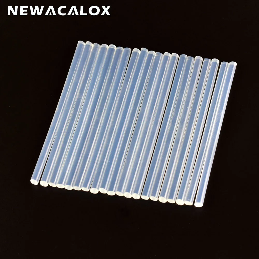 NEWACALOX 20 шт., 7 мм, белые клеевые палочки для горячего расплава, ремонтные аксессуары для электрического клеевого пистолета, инструменты для рукоделия