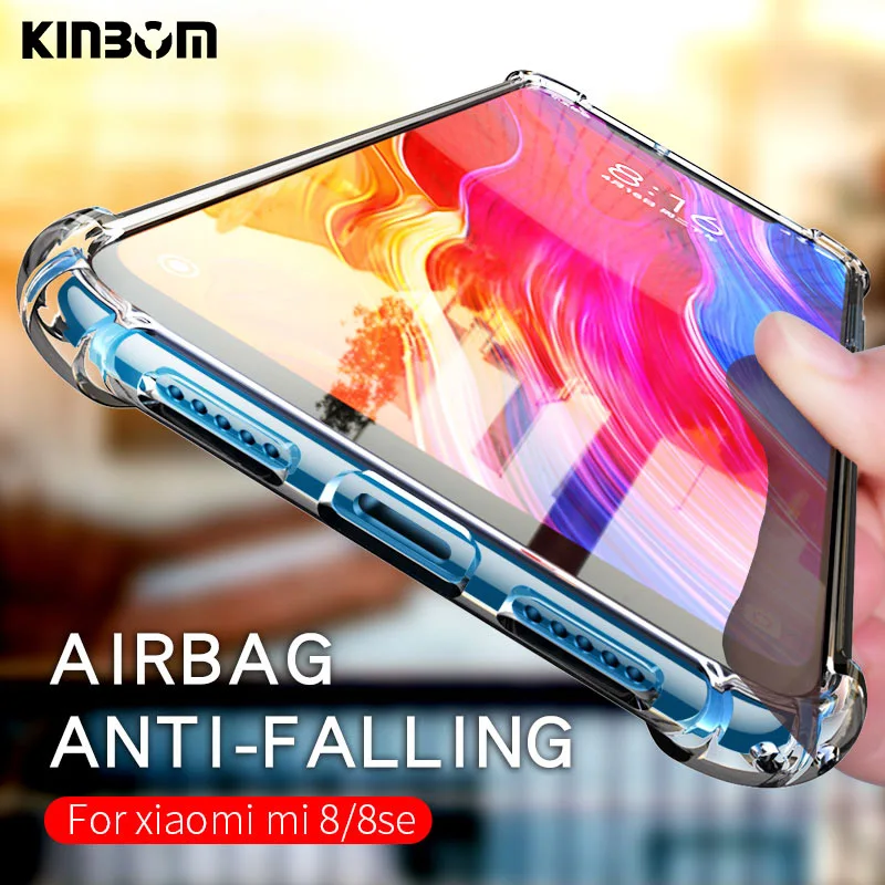 

KINBOM soft case for Xiaomi mi 9 8 se transparent airbag cover for Xiaomi mi 6 6x a2 mi Play Mix 2S Protective back case
