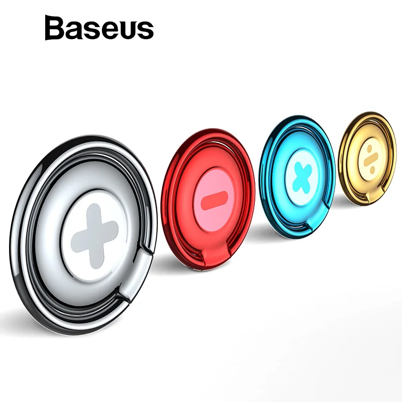 Baseus Finger Ring Phone Holder Smartphone Mobile Phone Holder Stand For iPhone Samsung Phone Ring Support Magnetic Car Holder