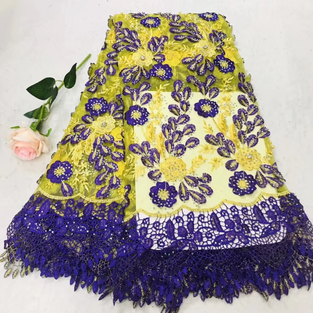 

stones french lace fabric newcoming african net tulle lace fabric in flowers pattern design guipure lace fabric nlyoc302