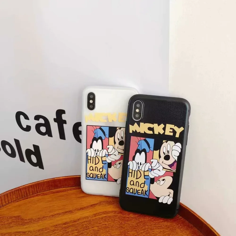 Hazy beauty For iphone 6 6plus Case Luxury Cartoon Mickey Pattern Silicone Soft Phone Cases X 8 7 7Plus Back Cover |