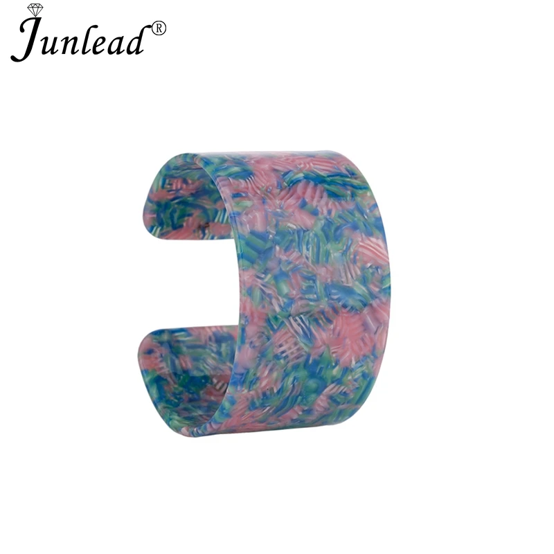 Junlead Горячая Мода черепаховый Узор Акриловый жесткий браслет леопардовая смола