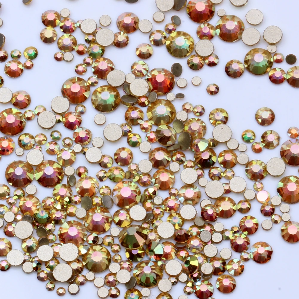 

Metallic Shine Non Hotfix Crystal Rhinestones For Nails Art Decorations SS3-SS20 Flatback Strass Stones DIY Crafts Garments