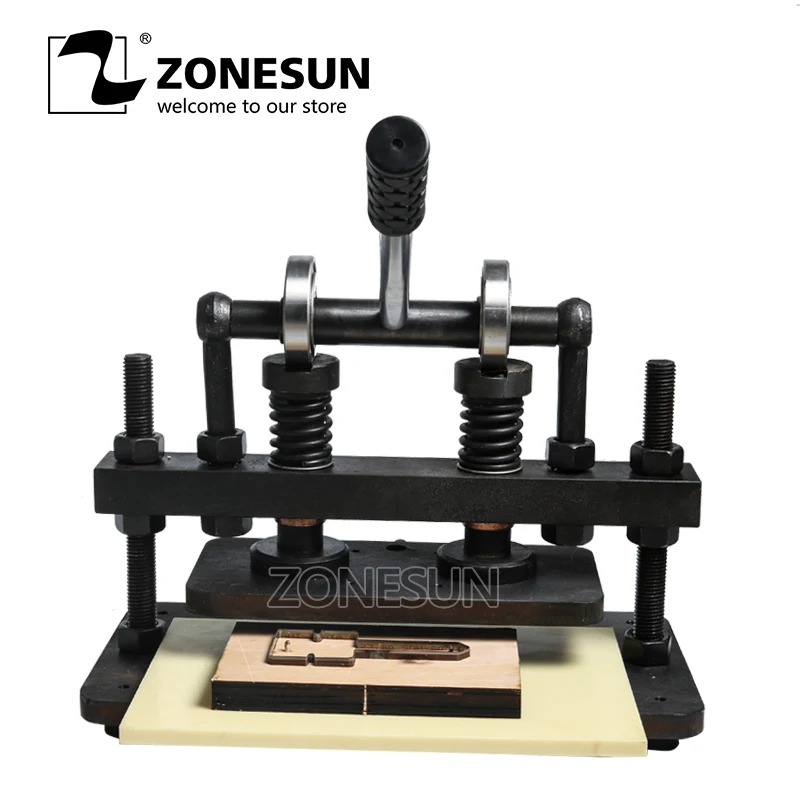 Станок для резки кожи ZONESUN 26x12 см с двойным колесом фотографий бумаги ПВХ листов