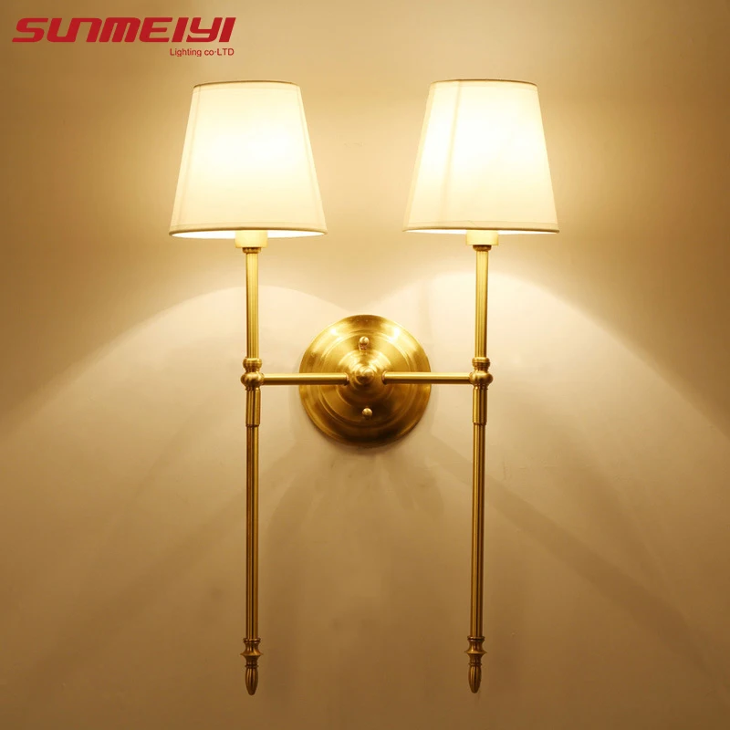  New Full Copper Wall Lamps lampara de pared dormitorio led Indoor Wall Lights Loft Corridor Living  - 32856978276
