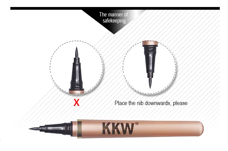 KKW подводка для глаз черная водостойкая не Цветущая подводка для глаз ручка жесткая головка