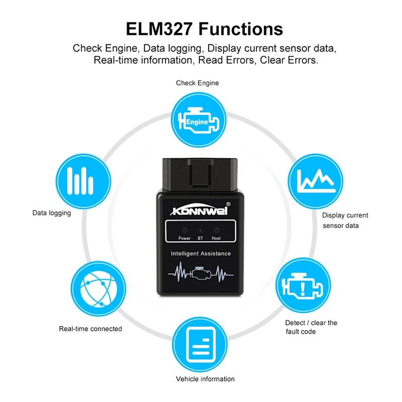 ELM327 V1.5 сканер OBD2 KONNWEI KW912 Bluetooth Автосканер PIC18F25K80 диагностический инструмент OBD 2 сканер ELM 327