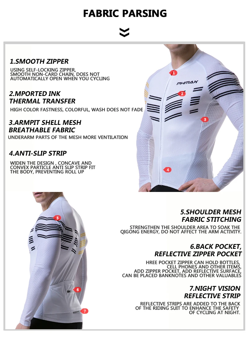 PHMAX 2019 100% полиэстер Майо Ropa Ciclismo горный велосипед Костюмы для костюм для езды на горном велосипеде с длинным рукавом Pro Велоспорт Джерси