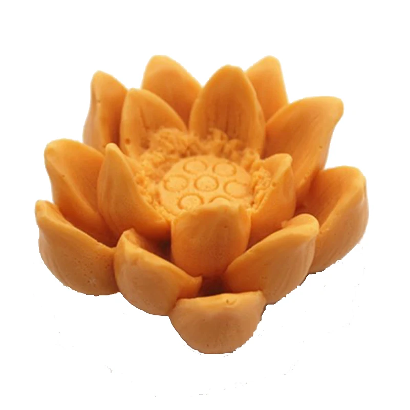 1 Pc Fleur De Lotus Forme 3d Moules Silicone Moule Savon