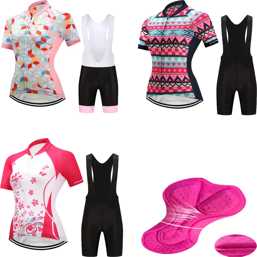 

Women's cycling jersey short set bicycle clothes 2019 mtb bike wear cycling clothing Pro triathlon suit skinsuit dress sport kit
