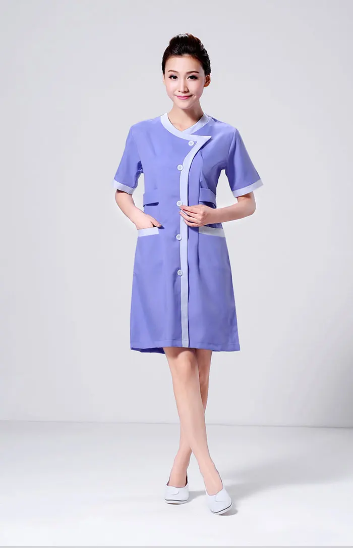 Медицинская Униформа 2019 форма медсестры одежда для магазина красоты короткий рукав медицинская одежда медицинская форма женское платье