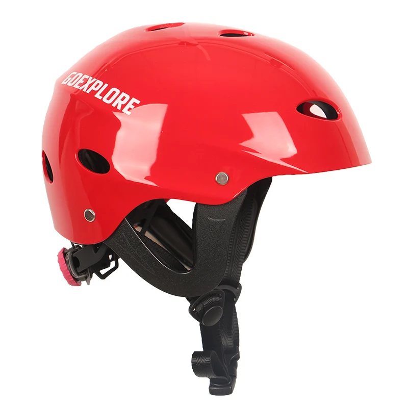Водный шлем для взрослых ABS мягкий водонепроницаемый лайнер защитный спортивный шлем для Катание На Байдарках гребля серфинг дикий скалолазание - Цвет: red