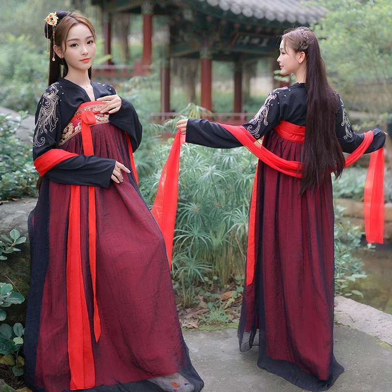 Новинка 2020 Женская нагрудная юбка Hanfu с драконом супер сказочная китайская