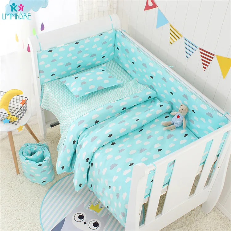 6Pcs/Pack Baby Bed Bumper Cotton Baby Bedding sets for Newborns toddle Children's Bed Around Linen Cot Crib bumpers