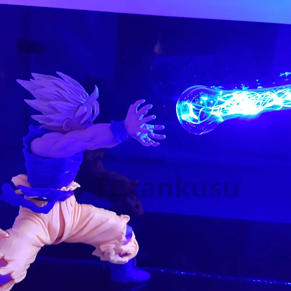 Dragon Ball Z фигурки Сон Гоку Супер Saiyan камехамеха LED Аниме Драконий жемчуг супер Гоку модель игрушки DBZ
