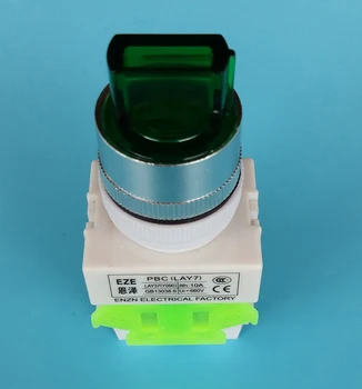 

10pcs AC 220V Three 3 Position auto lock Rotary Selector Push Button Switch Ui660V Ith10A DPDT LAY37-20XD/31