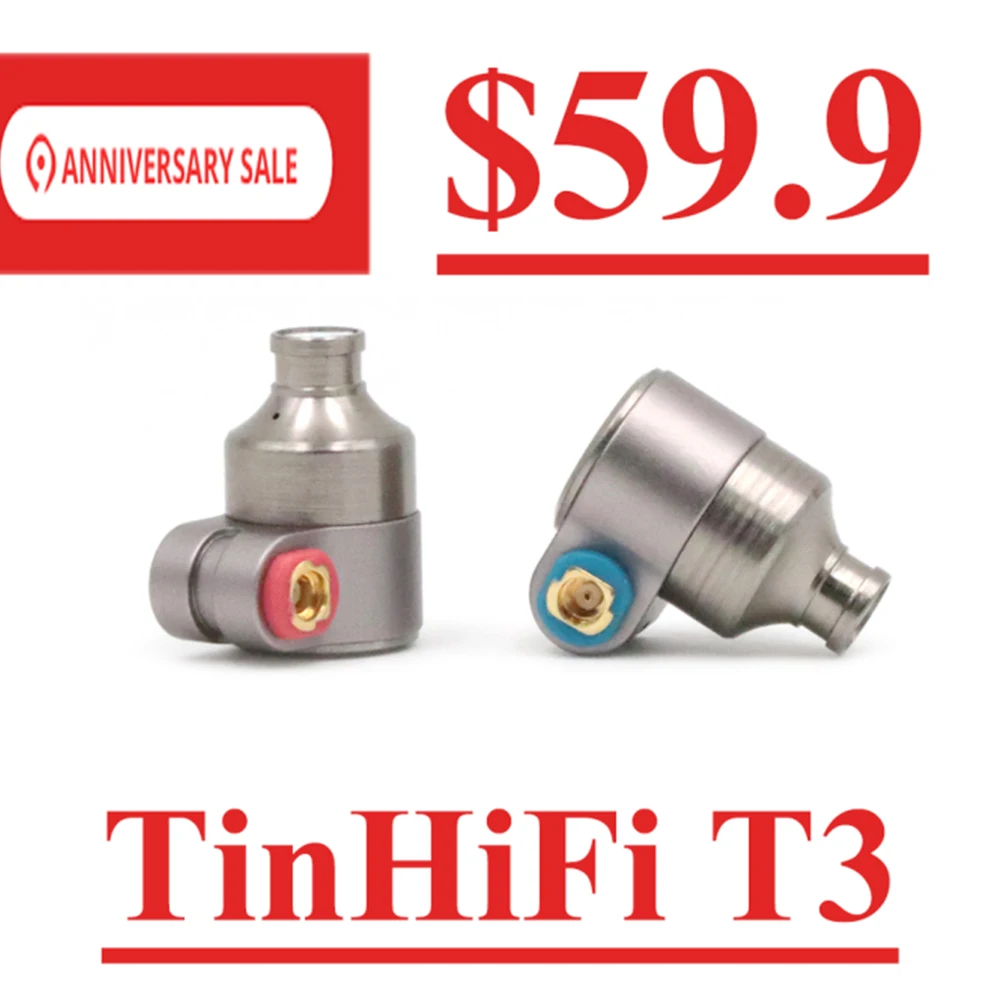 TinHIFI Tin Audio T3 Knowles BA+Dynamic Hybrid Driver In Ear Earphone IEM Monitor with Gold-plated OFC SPC MMCX Cable Upgrade T2