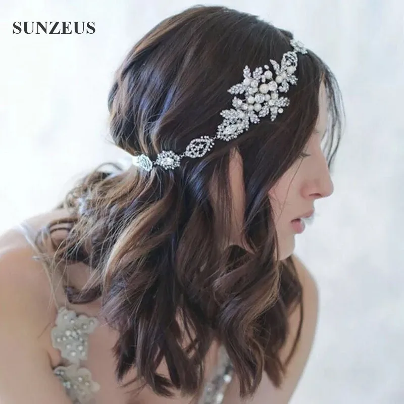 Кристальный жемчуг, цепочка на голову, свадебные аксессуары для волос, свадебные шляпы SQ069
