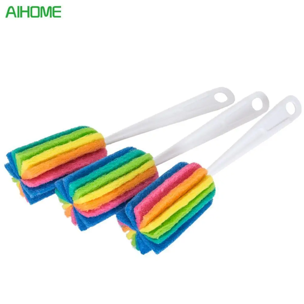 Buy 5 pcs Colorful cup brush scouring pad long handle