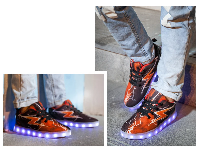Новинка года; USB перезаряжаемая детская обувь с подсветкой; повседневная обувь для мальчиков и девочек; светящаяся модная обувь с подсветкой для мужчин и детей