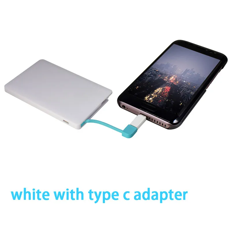 3C ультра тонкий внешний аккумулятор 4000 мАч портативное зарядное устройство резервный внешний аккумулятор Мобильный Внешний аккумулятор для xiaomi iPhone 4/4S 6/6s 5 - Цвет: white w i adapter