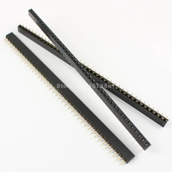 

100 Pcs Per Lot New 2.54mm 40 Pin Female Single Row Pin Header Strip
