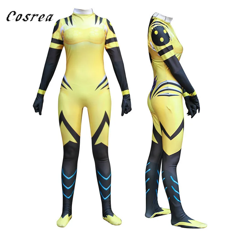 

Cosrea D VA Cosplay Costumes 3D Printed Lycra Spandex Overwatches dva Zentai D.VA Bodysuit Women Girls Kids Halloween Costume